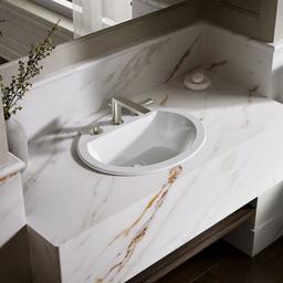 Kohler Bryant 20-1/4'' oval drop-in bathroom sink - White - image 2