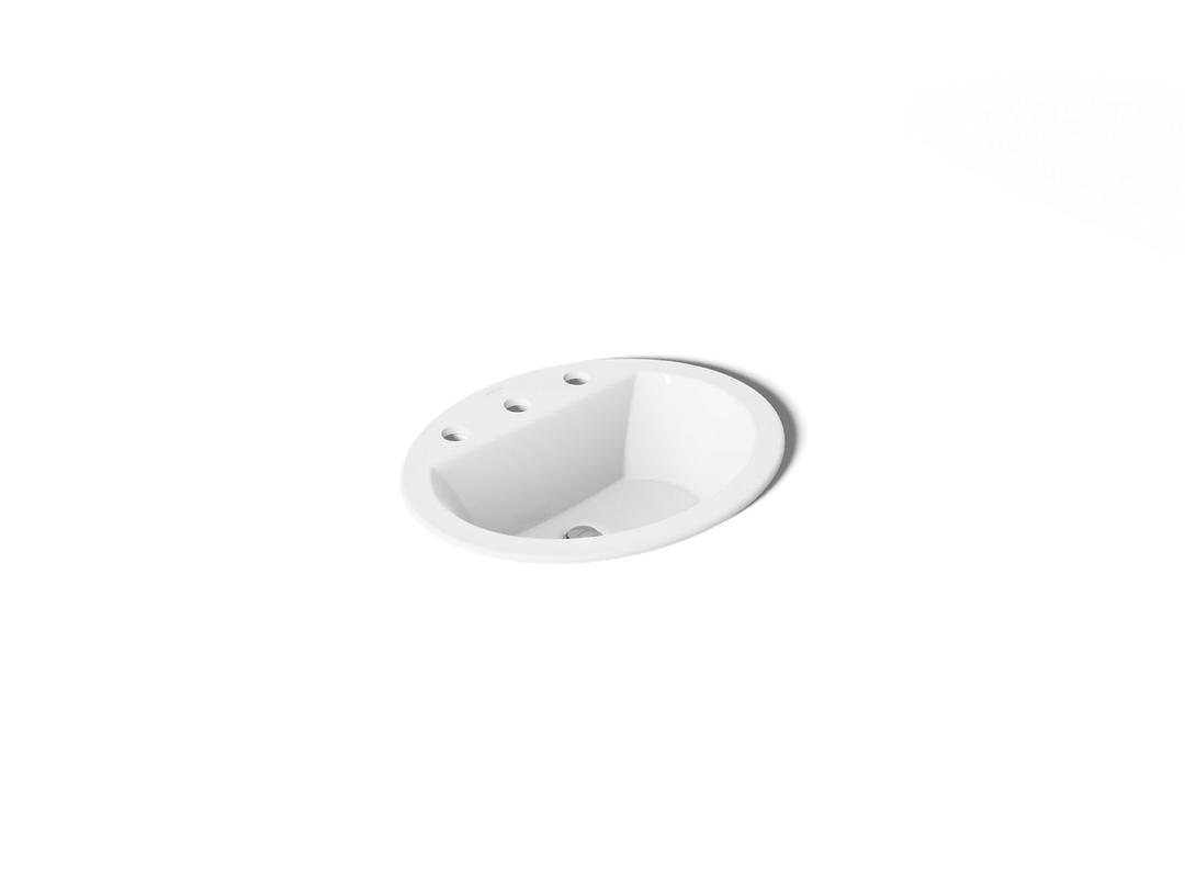 Kohler Bryant 20-1/4'' oval drop-in bathroom sink - White by Kohler