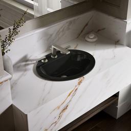 Kohler Bryant 20-1/4'' oval drop-in bathroom sink - Black - image 2