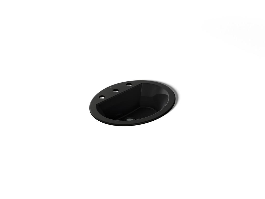 Kohler Bryant 20-1/4'' oval drop-in bathroom sink - Black by Kohler