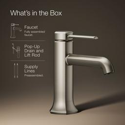 Kohler Occasion Single-handle bathroom sink faucet, 1.2 gpm - Vibrant Brushed Nickel - image 2