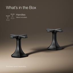 Kohler Occasion Cross bathroom sink faucet handles - Matte Black - image 2