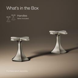 Kohler Occasion Cross bathroom sink faucet handles - Vibrant Brushed Nickel - image 2