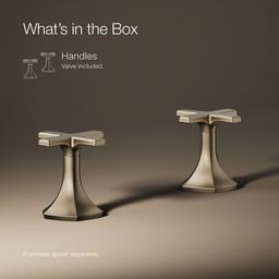 Kohler Occasion Cross bathroom sink faucet handles - Vibrant Brushed Bronze - image 2