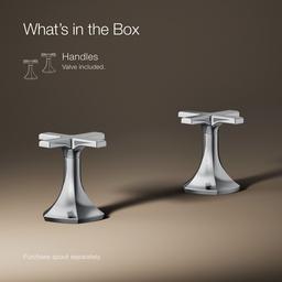 Kohler Occasion Cross bathroom sink faucet handles - Polished Chrome - image 2