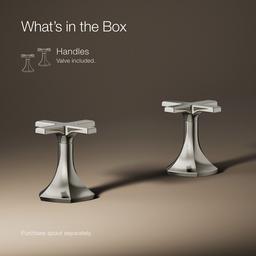 Kohler Occasion Cross bathroom sink faucet handles - Vibrant Polished Nickel - image 2