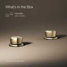 Kohler Occasion Knob bathroom sink faucet handles - Vibrant French Gold - image 2