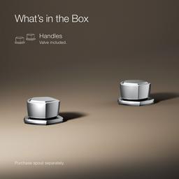 Kohler Occasion Knob bathroom sink faucet handles - Polished Chrome - image 2