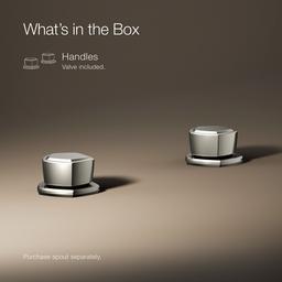 Kohler Occasion Knob bathroom sink faucet handles - Vibrant Polished Nickel - image 2