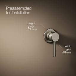 Kohler Occasion Wall-mount bathroom sink faucet handle - Vibrant Brushed Nickel - image 3