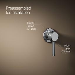 Kohler Occasion Wall-mount bathroom sink faucet handle - Polished Chrome - image 3