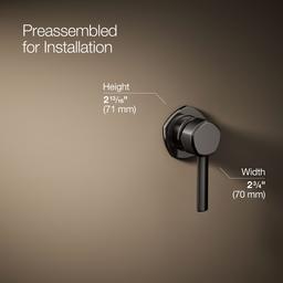 Kohler Occasion Wall-mount bathroom sink faucet handle - Vibrant Titanium - image 3