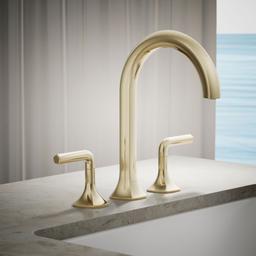 Kohler Occasion Deck-mount bath spout with Cane design - Vibrant French Gold - image 2