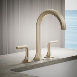 Kohler Occasion Deck-mount bath spout with Cane design - Vibrant Brushed Bronze - image 2