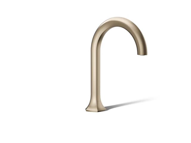 Kohler Occasion Deck-mount bath spout with Cane design - Vibrant Brushed Bronze