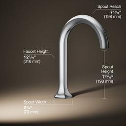 Kohler Occasion Deck-mount bath spout with Cane design - Polished Chrome - image 3