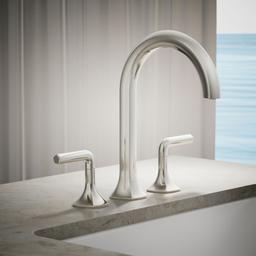 Kohler Occasion Deck-mount bath spout with Cane design - Vibrant Polished Nickel - image 2