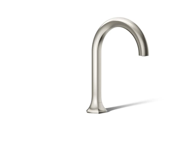 Kohler Occasion Deck-mount bath spout with Cane design - Vibrant Polished Nickel