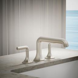 Kohler Occasion Deck-mount bath spout with Straight design - Vibrant Brushed Nickel - image 2