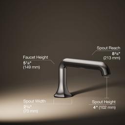 Kohler Occasion Deck-mount bath spout with Straight design - Vibrant Titanium - image 3