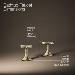 Kohler Occasion Deck-mount bath faucet handles with Cross design - Vibrant French Gold - image 3