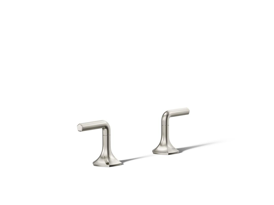 Kohler Occasion Deck-mount bath faucet handles with Lever design - Vibrant Polished Nickel by Kohler