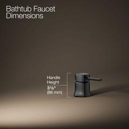 Kohler Occasion Deck-mount bath faucet handle - Matte Black - image 3