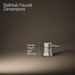 Kohler Occasion Deck-mount bath faucet handle - Vibrant Brushed Nickel - image 3