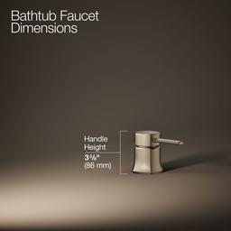 Kohler Occasion Deck-mount bath faucet handle - Vibrant Brushed Bronze - image 3