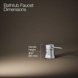 Kohler Occasion Deck-mount bath faucet handle - Polished Chrome - image 3