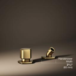 Kohler Occasion Deck-mount handshower holder and two-way diverter valve - Vibrant Brushed Moderne Brass - image 3