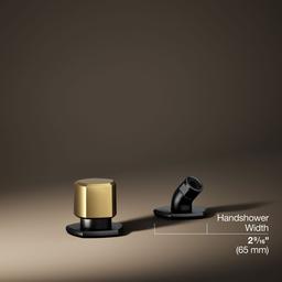 Kohler Occasion Deck-mount handshower holder and two-way diverter valve - Matte Black With Brushed Moderne Brass - image 3