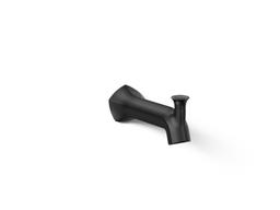 Kohler Occasion Wall-mount bath spout with Straight design and diverter - Matte Black - image 1