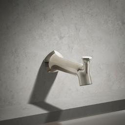 Kohler Occasion Wall-mount bath spout with Straight design and diverter - Vibrant Polished Nickel - image 2