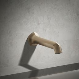 Kohler Occasion Wall-mount bath spout with Straight design, 8'' - Vibrant Brushed Bronze - image 2
