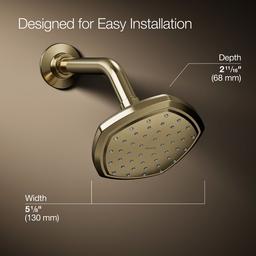 Kohler Occasion Single-function showerhead, 2.5 gpm - Vibrant French Gold - image 3