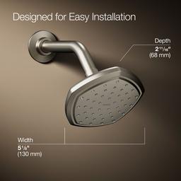 Kohler Occasion Single-function showerhead, 2.5 gpm - Vibrant Brushed Nickel - image 3