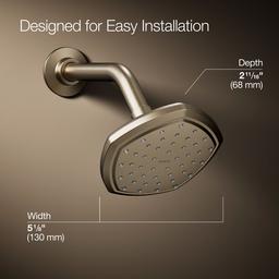 Kohler Occasion Single-function showerhead, 2.5 gpm - Vibrant Brushed Bronze - image 3