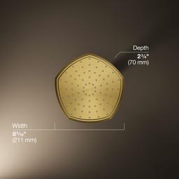 Kohler Occasion 8'' single-function rainhead, 2.5 gpm - Vibrant Brushed Moderne Brass - image 3