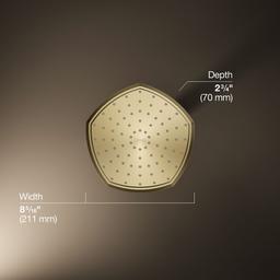 Kohler Occasion 8'' single-function rainhead, 2.5 gpm - Vibrant French Gold - image 3