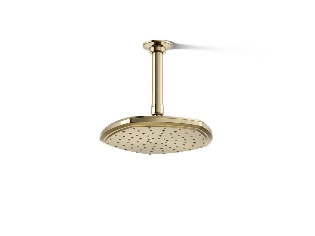 Kohler Occasion 8'' single-function rainhead, 2.5 gpm - Vibrant French Gold by Kohler