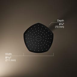 Kohler Occasion 8'' single-function rainhead, 1.75 gpm - Matte Black - image 3