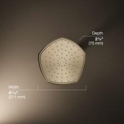 Kohler Occasion 8'' single-function rainhead, 2.5 gpm - Vibrant Brushed Bronze - image 3