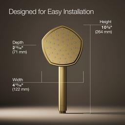 Kohler Occasion Single-function handshower, 2.5 gpm - Vibrant Brushed Moderne Brass - image 3