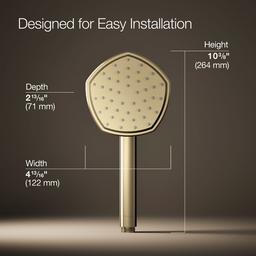 Kohler Occasion Single-function handshower, 1.75 gpm - Vibrant French Gold - image 3
