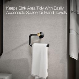 Kohler | Occasion | Towel Ring - Matte Black With Brushed Moderne Brass - image 4