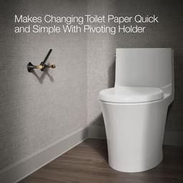 Kohler | Occasion | Toilet Paper Holder - Matte Black With Brushed Moderne Brass - image 4