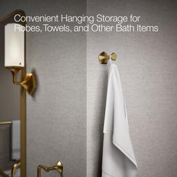 Kohler | Occasion | Robe Hook - Vibrant Brushed Moderne Brass - image 4