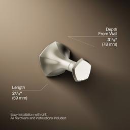 Kohler | Occasion | Robe Hook - Vibrant Brushed Nickel - image 3