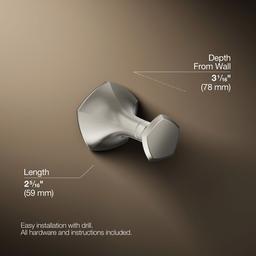 Kohler | Occasion | Robe Hook - Vibrant Polished Nickel - image 3